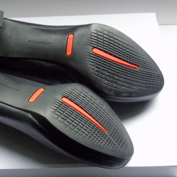 Rockport Black Leather Totalmotion, Trutech Heels Size 5.5 Unworn - Picture 10 of 14